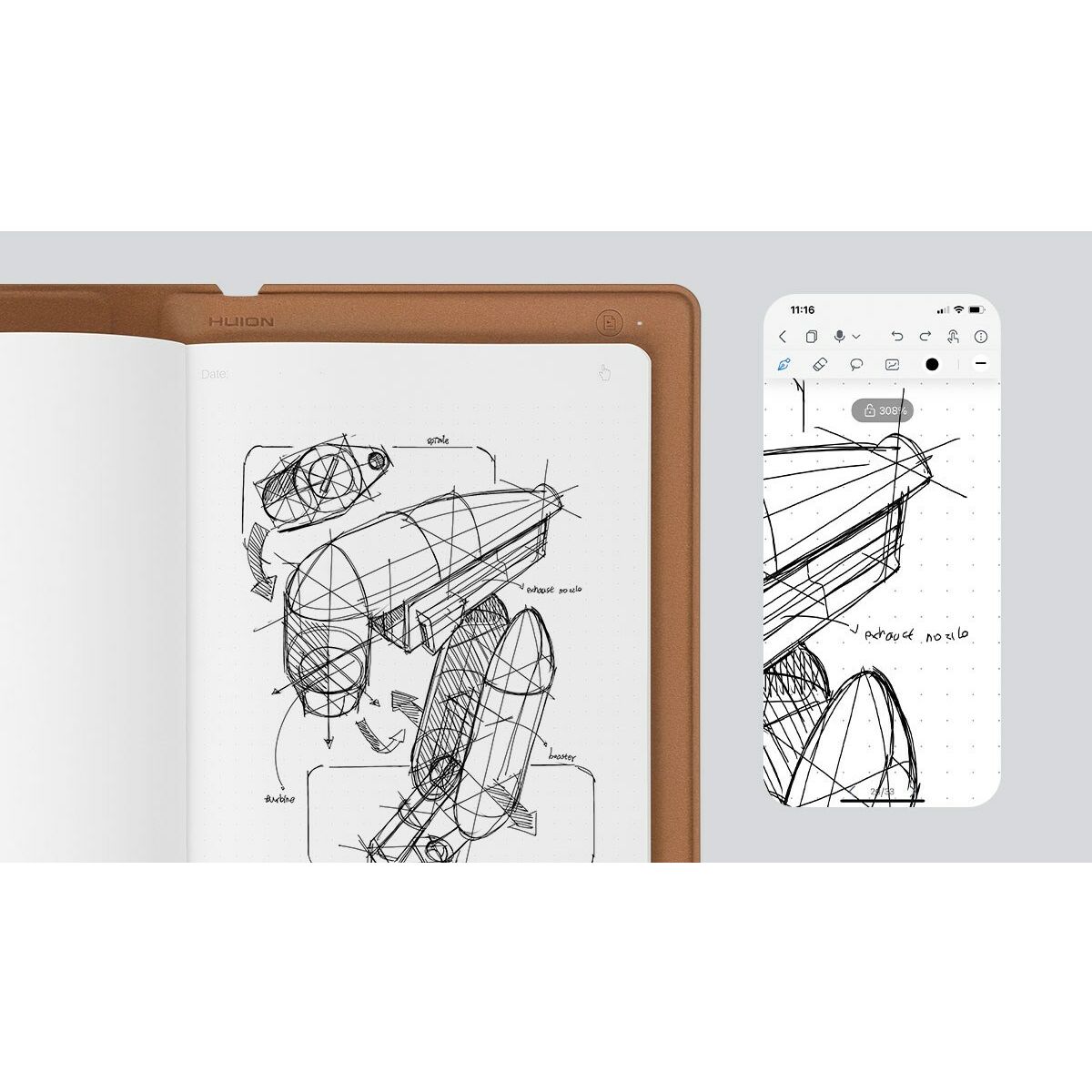Grafisk tablet Huion Note X10